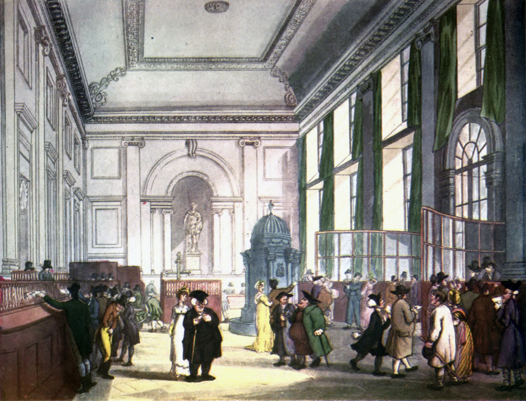 The Great Hall of the Bank of England, 1809